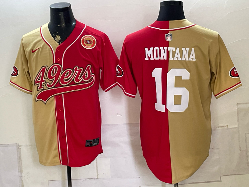 Men 2026 San Francisco 49ers #16 Montana red Nike Limited NFL Jersey 0811005